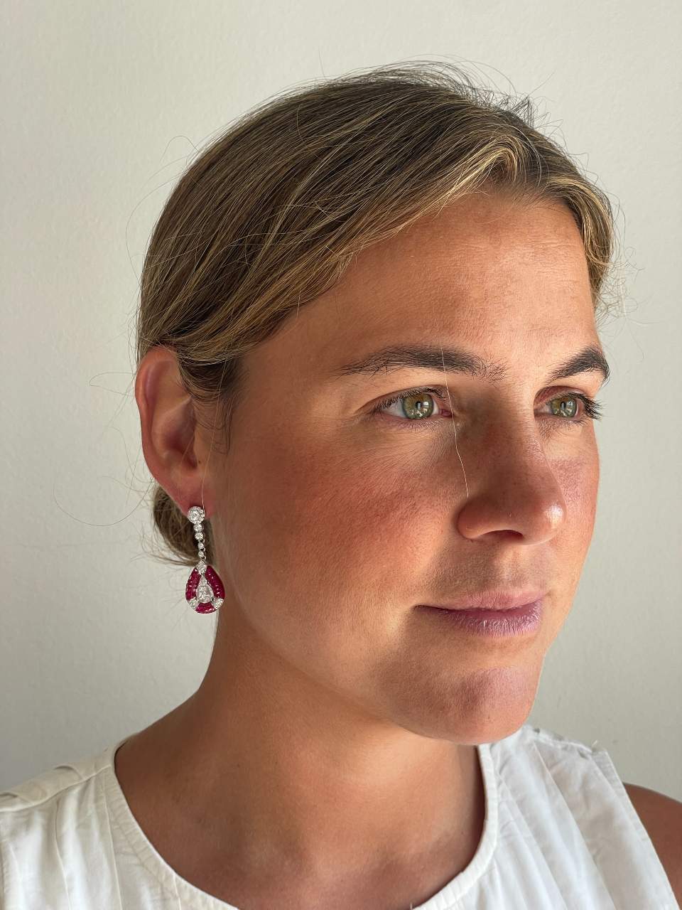 Pendientes MIREL, en plata 1ª ley con circonitas en engaste invisible (Copia)