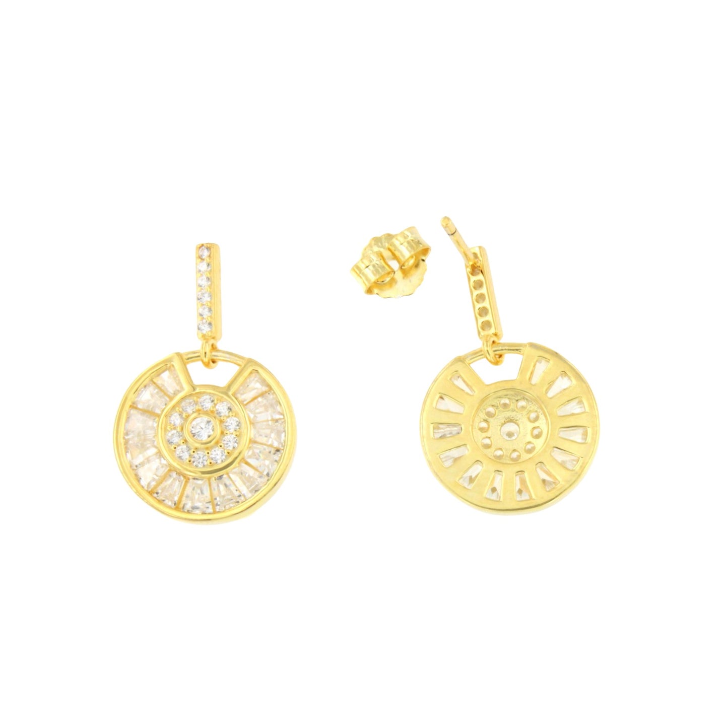 Pendientes THEA en plata primera ley con circonitas