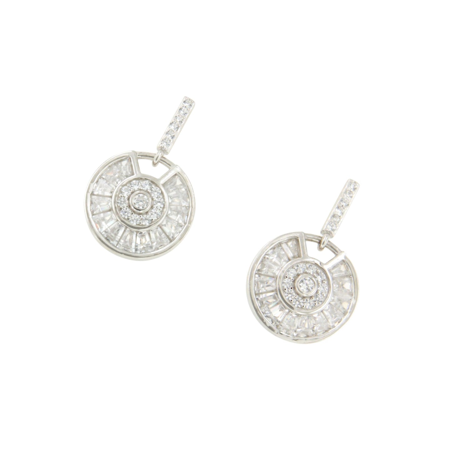 Pendientes THEA en plata primera ley con circonitas