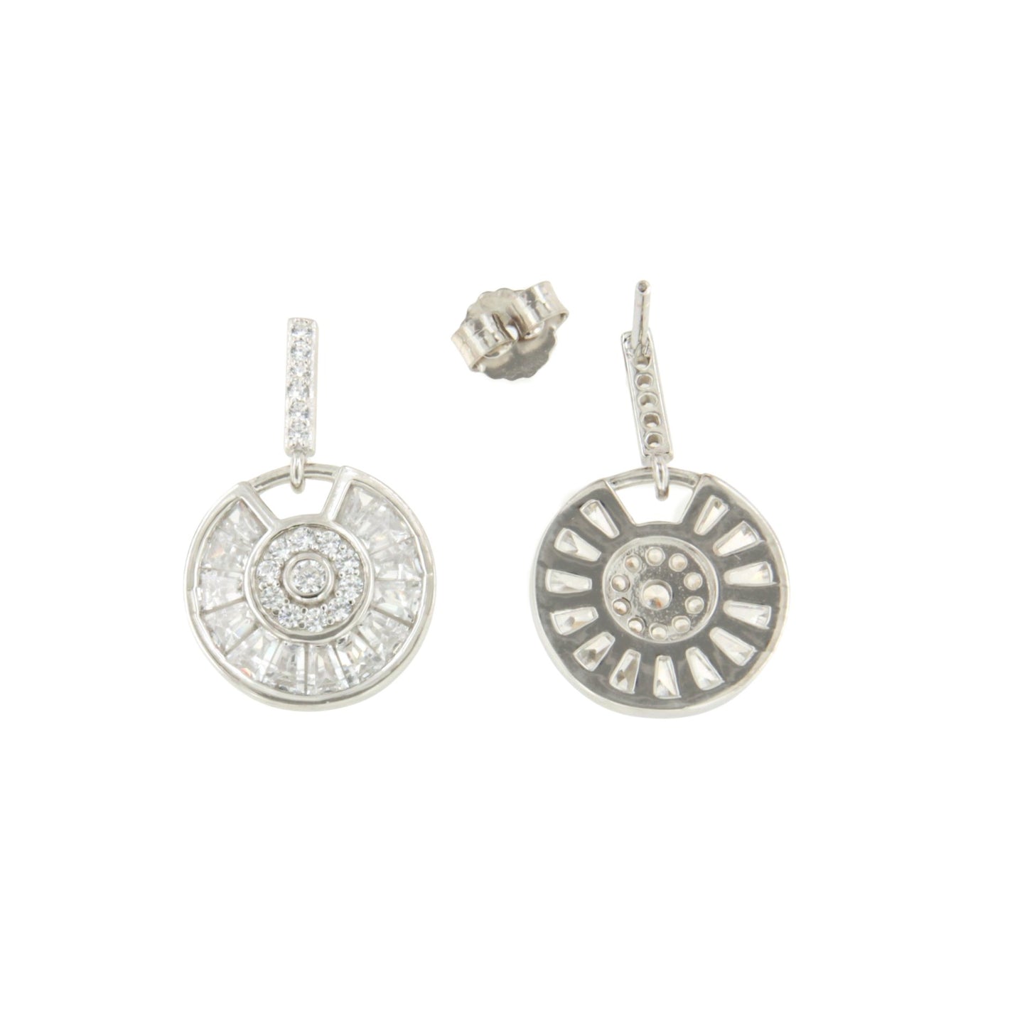 Pendientes THEA en plata primera ley con circonitas