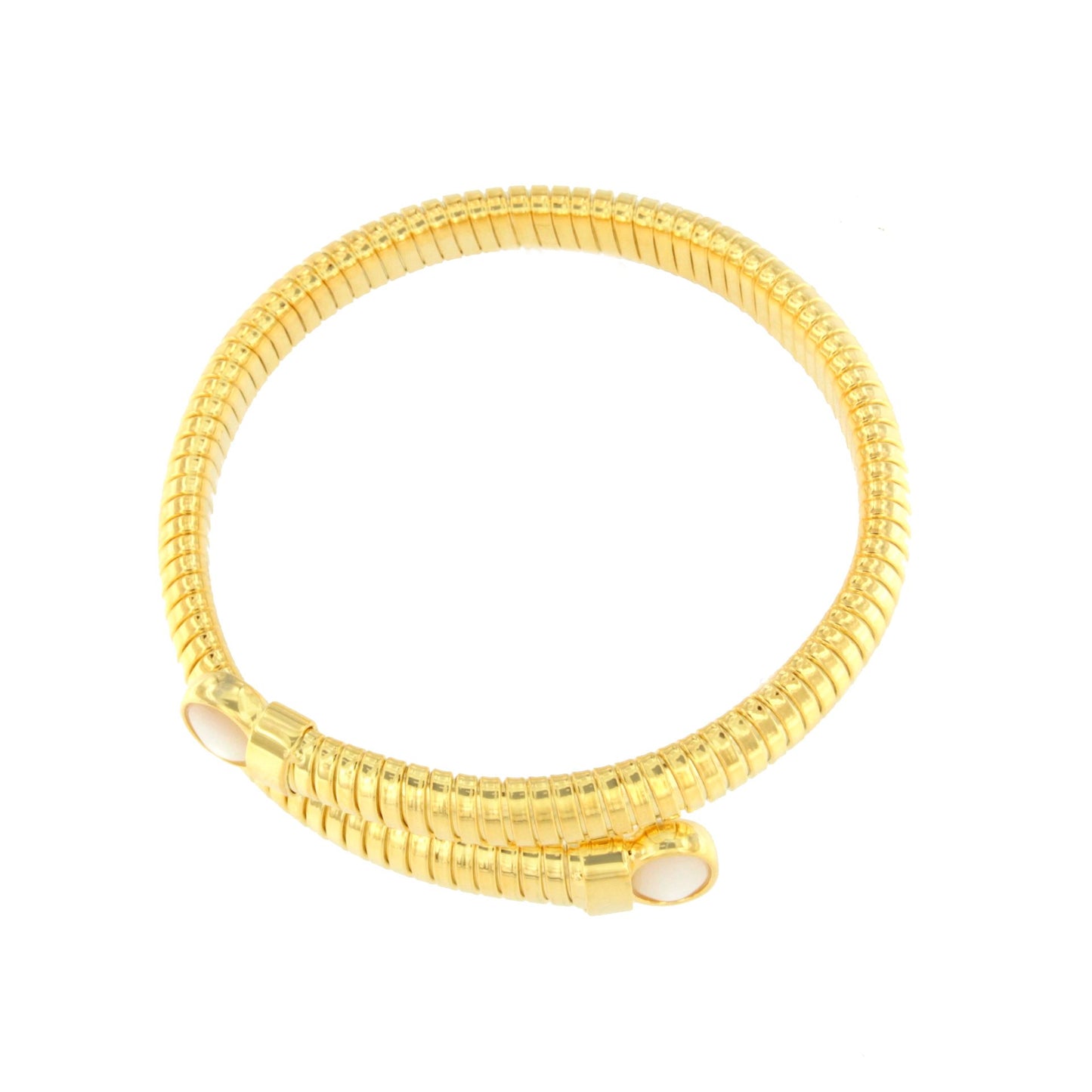 Pulsera ELANIS articulada de plata bañada en oro de 18 ktes