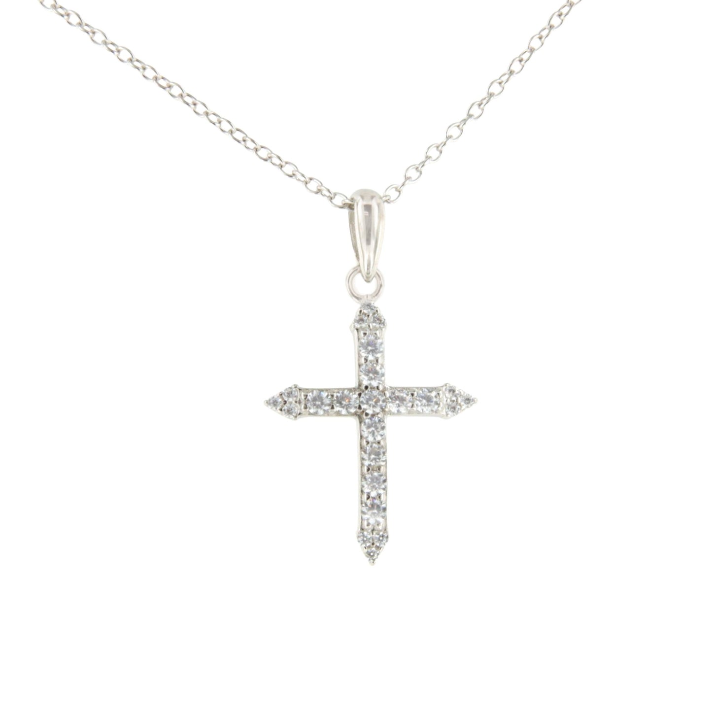 Gargantilla NEVIS de plata con cruz de circonitas