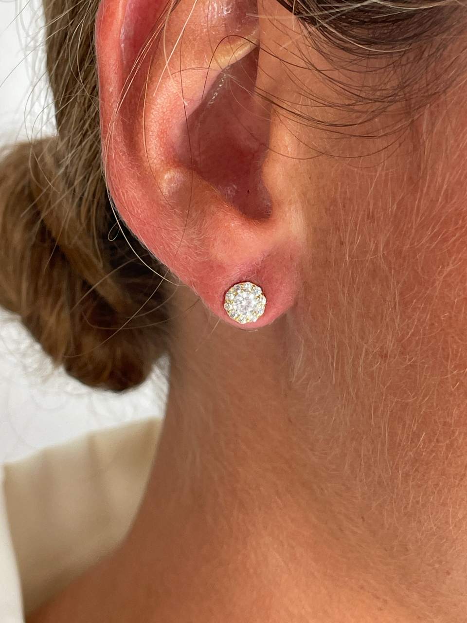 Pendientes BONAIRE en plata primera ley con circonitas
