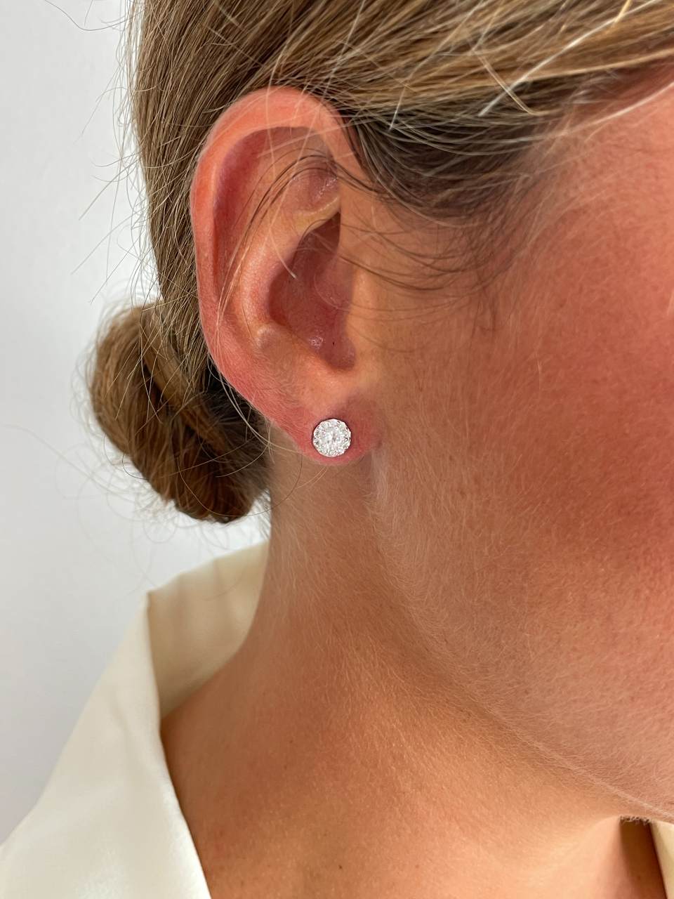 Pendientes BONAIRE en plata primera ley con circonitas