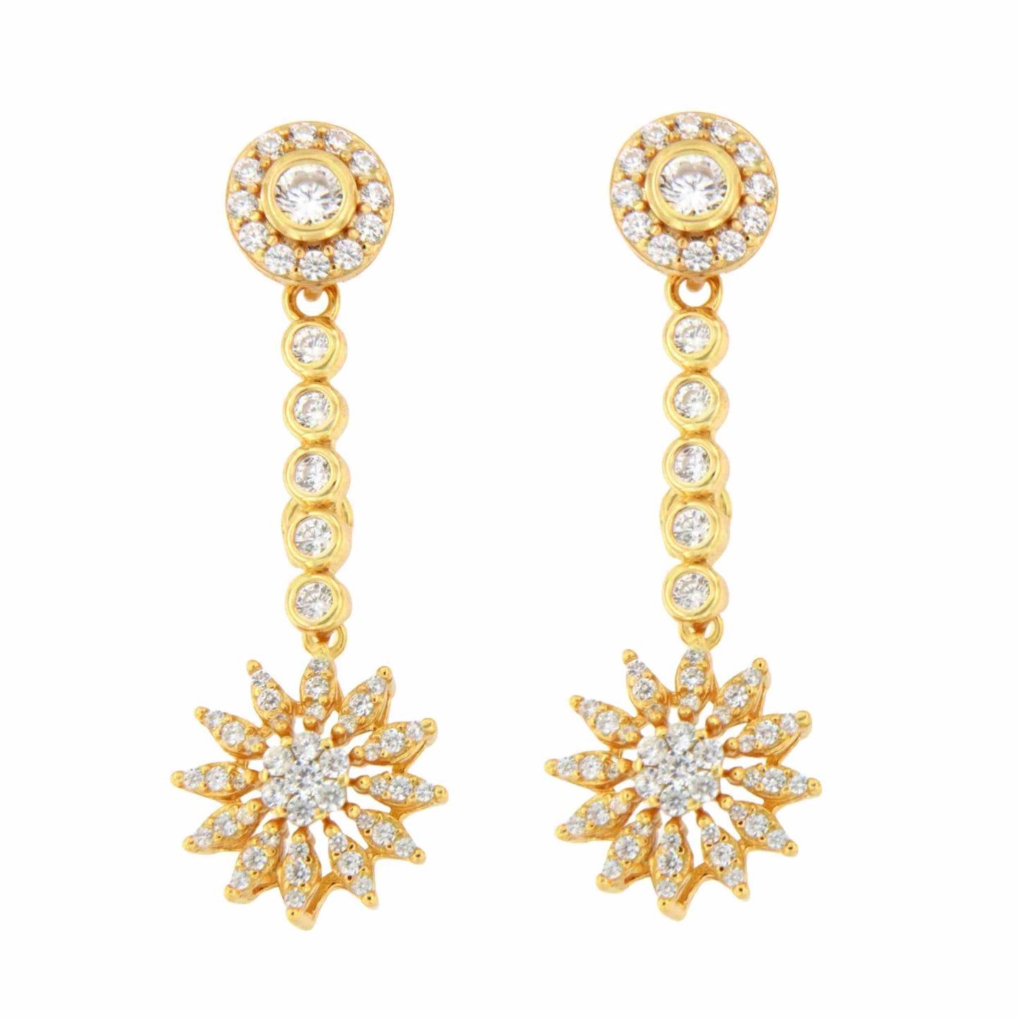 Colgantes BARBADOS , para pendientes desmontables en plata con circonitas