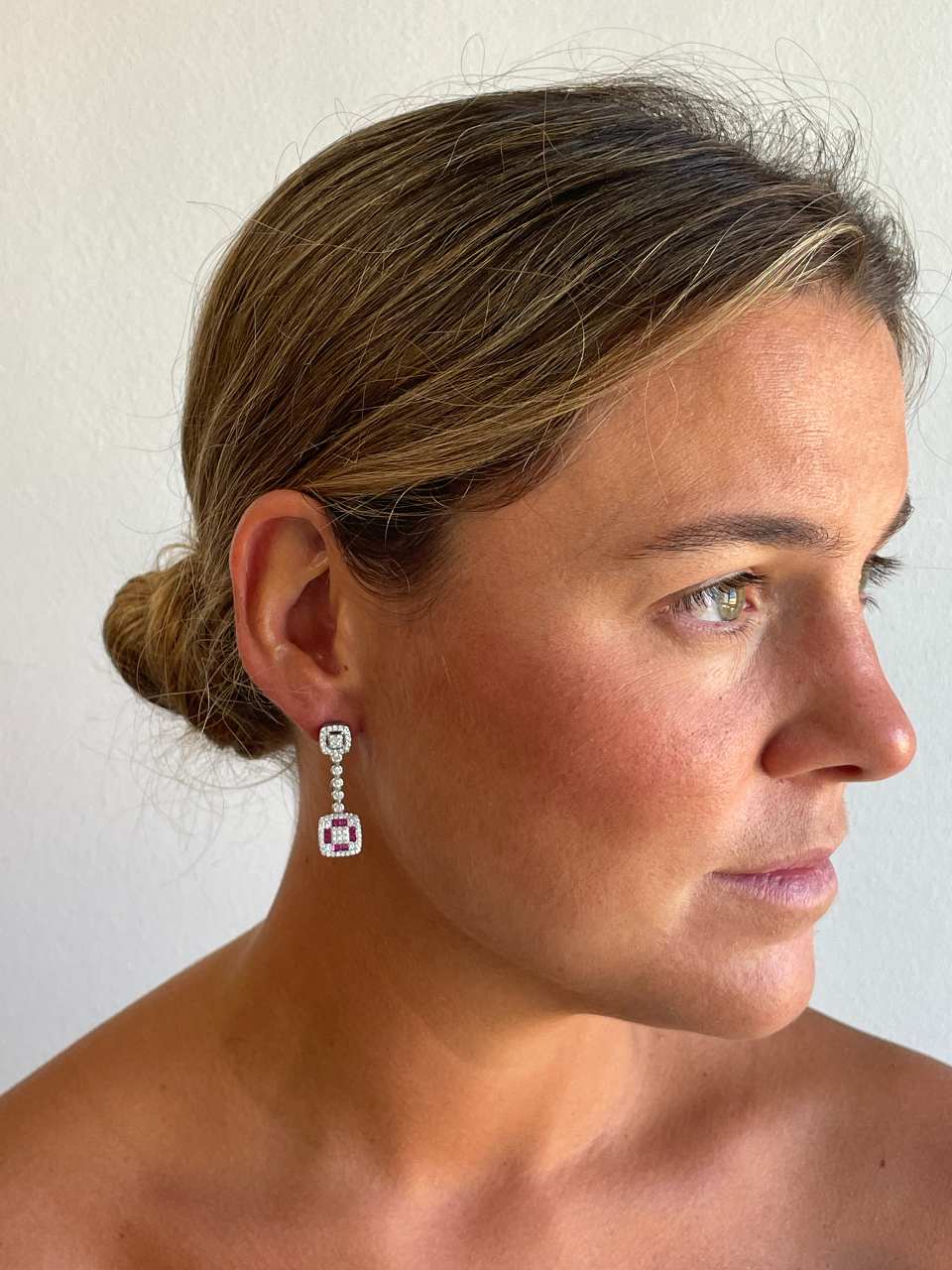 Pendientes TOBAGO desmontables de circonitas en plata rodiada/ baño oro 18 ktes