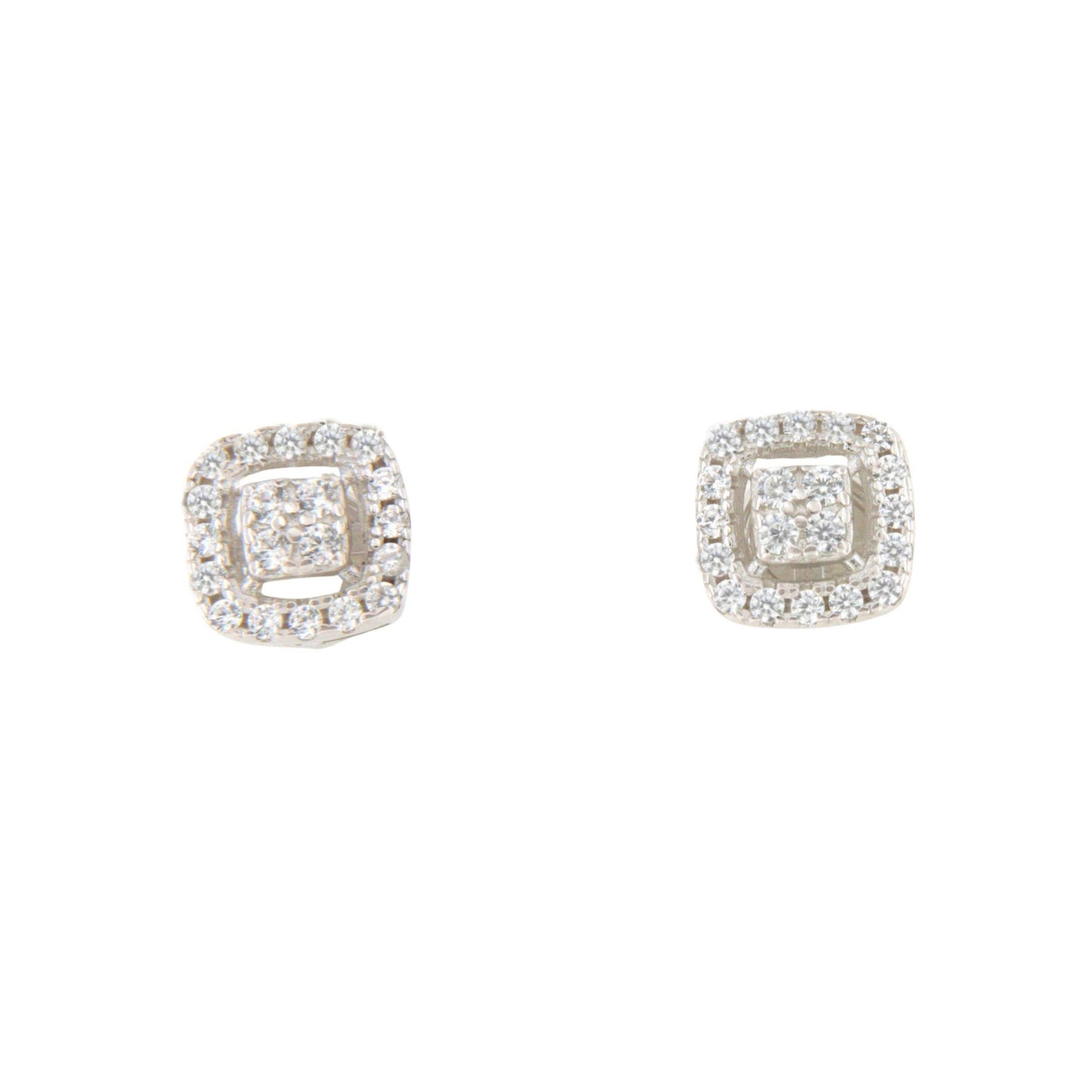 Pendientes TOBAGO desmontables de circonitas en plata rodiada/ baño oro 18 ktes