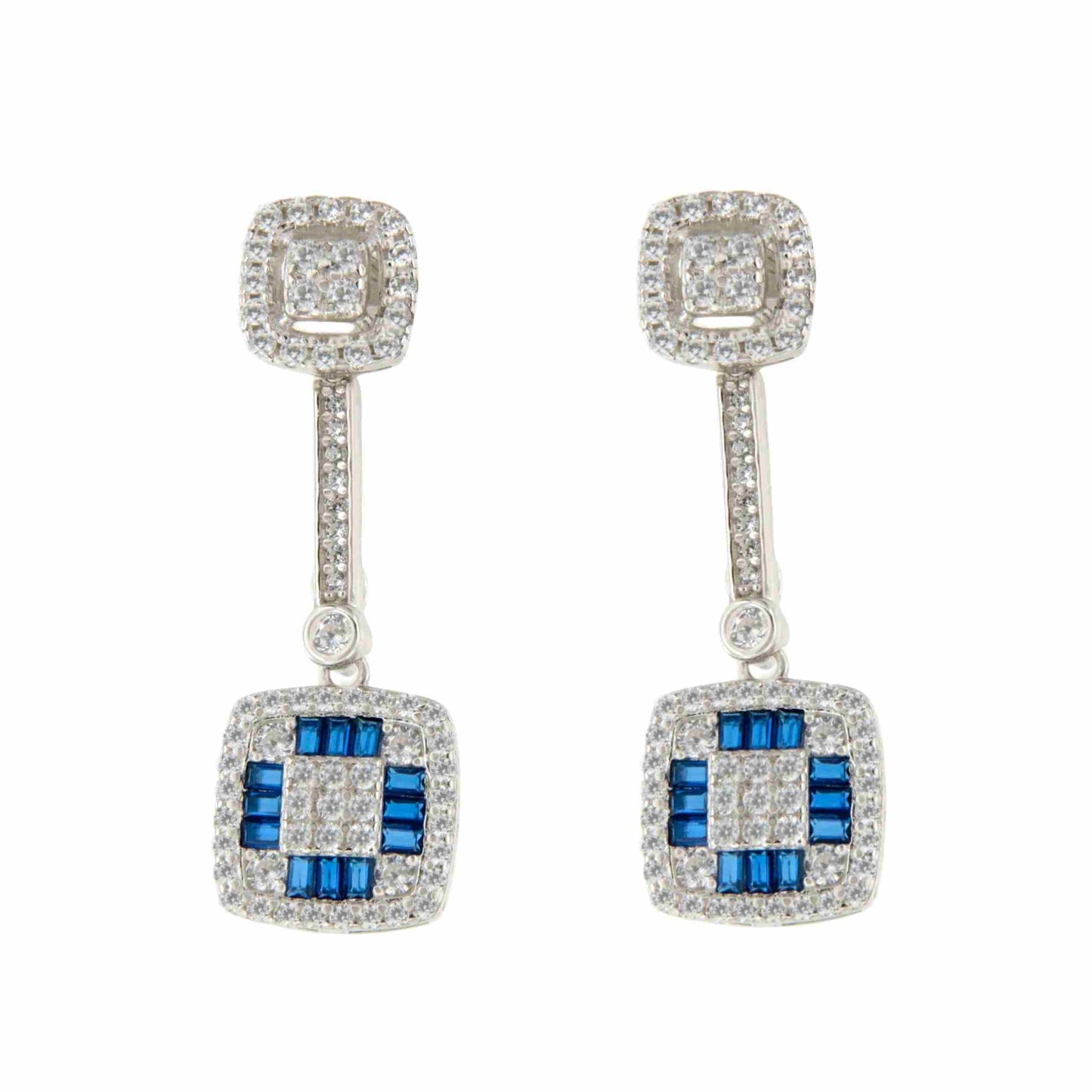 Pendientes TOBAGO desmontables de circonitas en plata rodiada/ baño oro 18 ktes