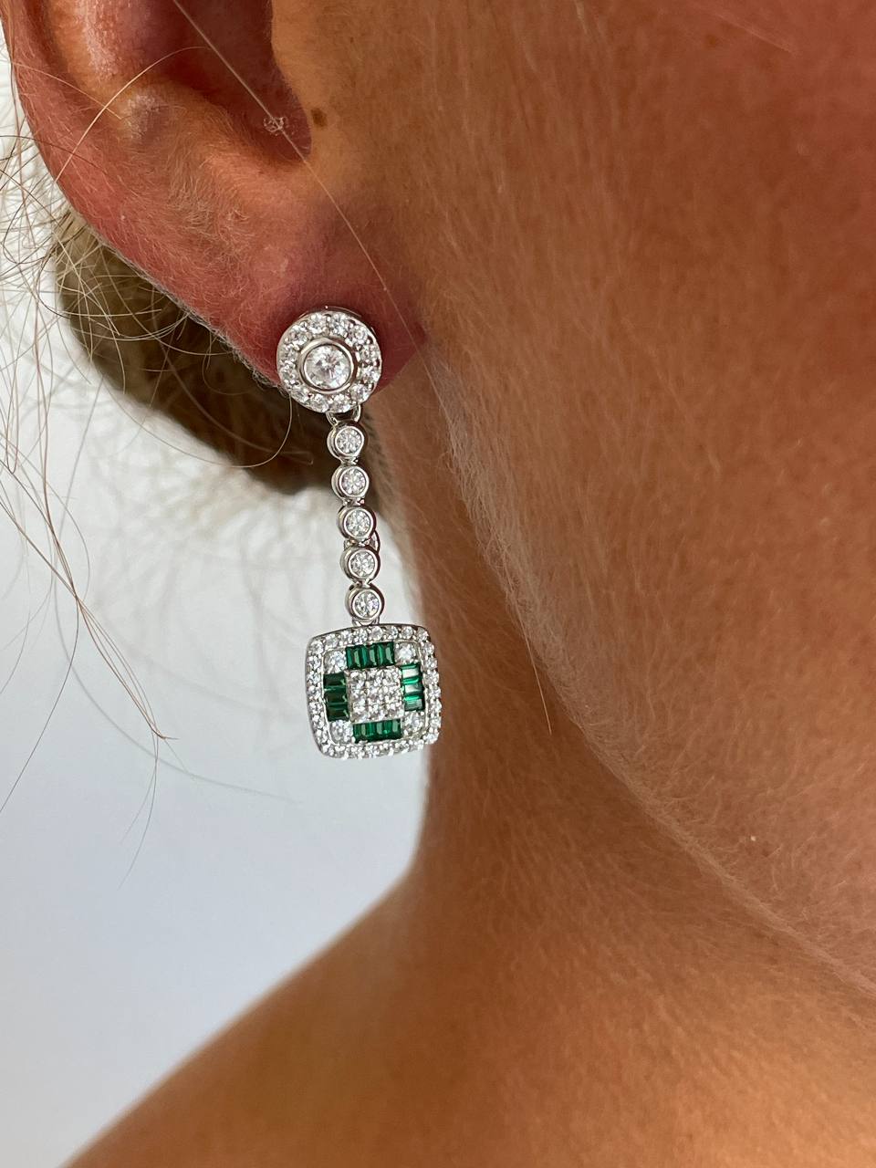 MARTINICA detachable silver pendants with sapphire/ emerald/ ruby cubic zirconia