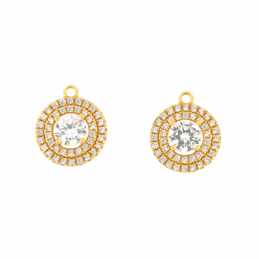 Colgantes SAONA , para pendientes desmontables en plata con circonitas