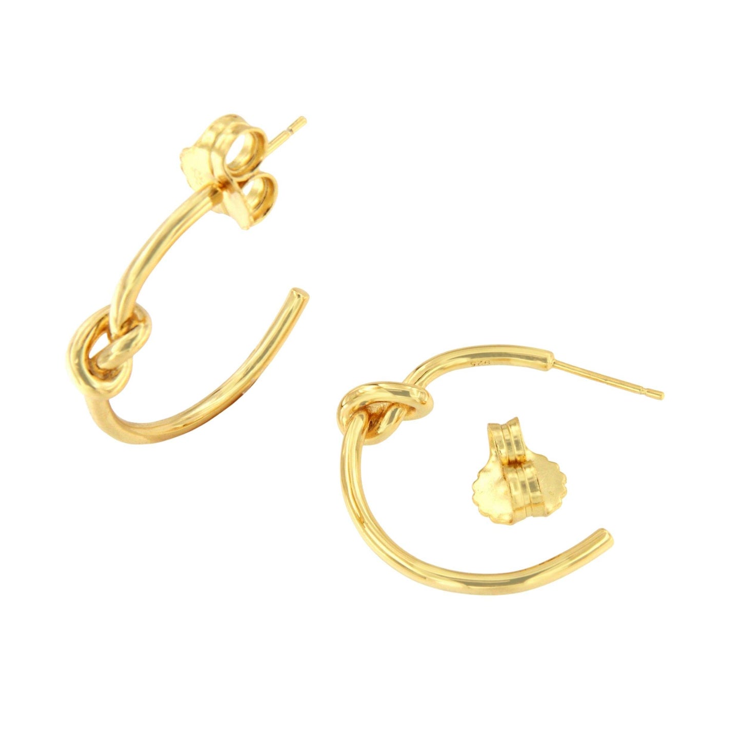 Campeche knot rings in sterling silver plated with gold