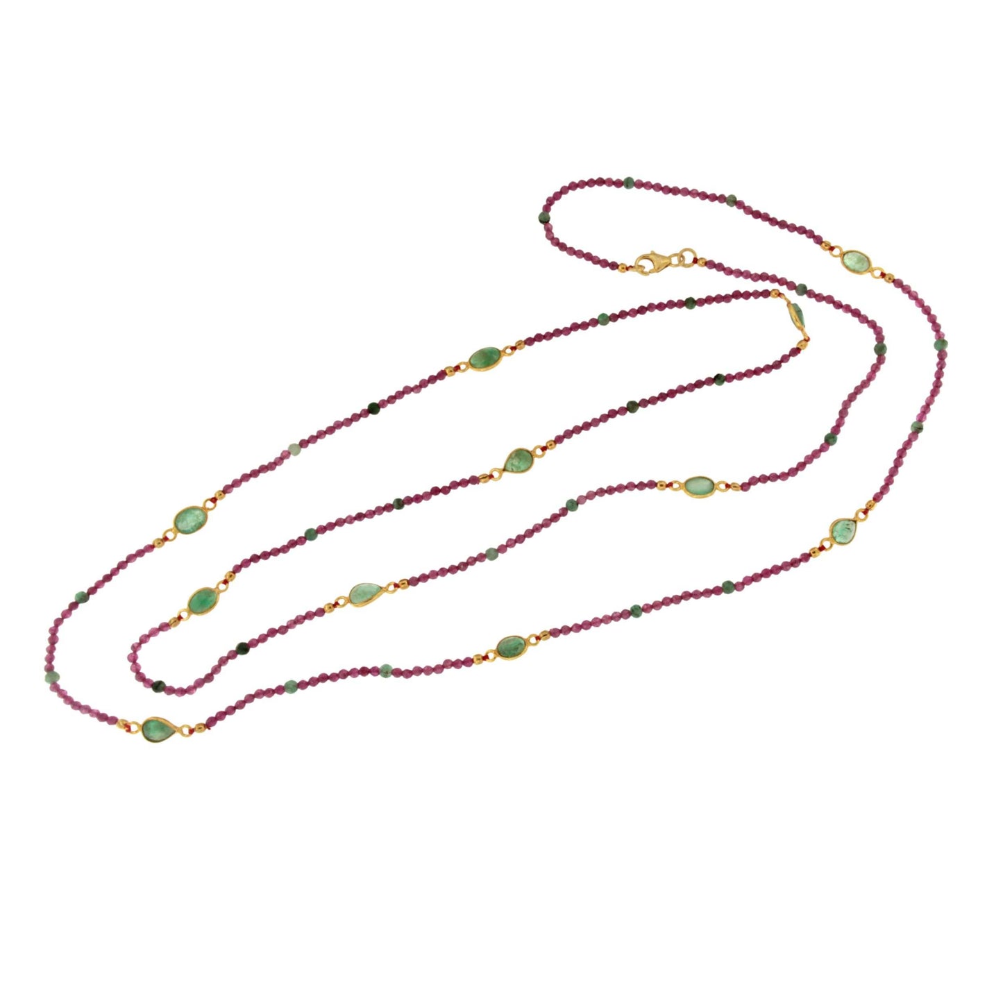 Coca-Cola necklace in sterling silver with 18k gold plating and tourmaline