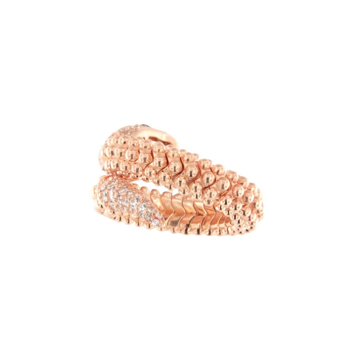 ORGANZA, anillo de plata de ley con baño de oro rosa de 18 kilates