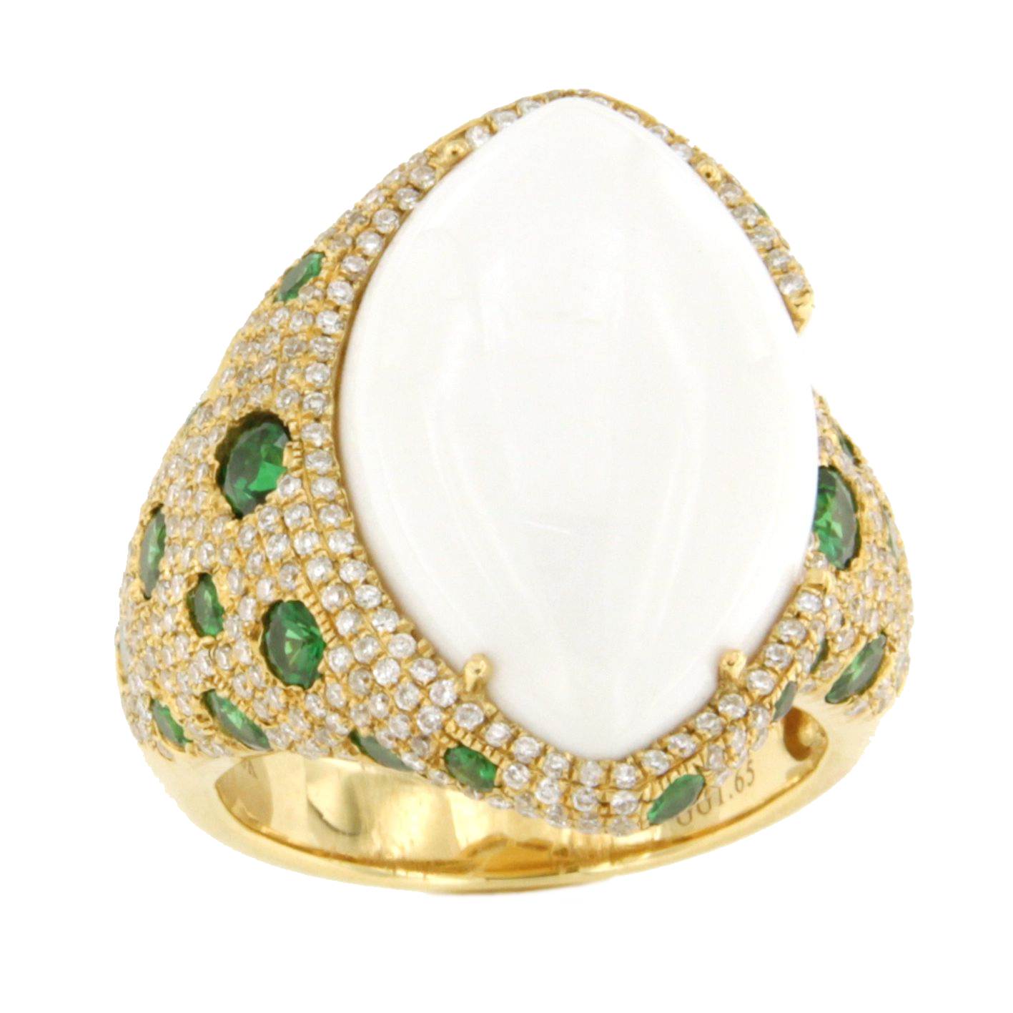 Anillo CASCAI oro rosa 18 kilates amatistas y brillantes