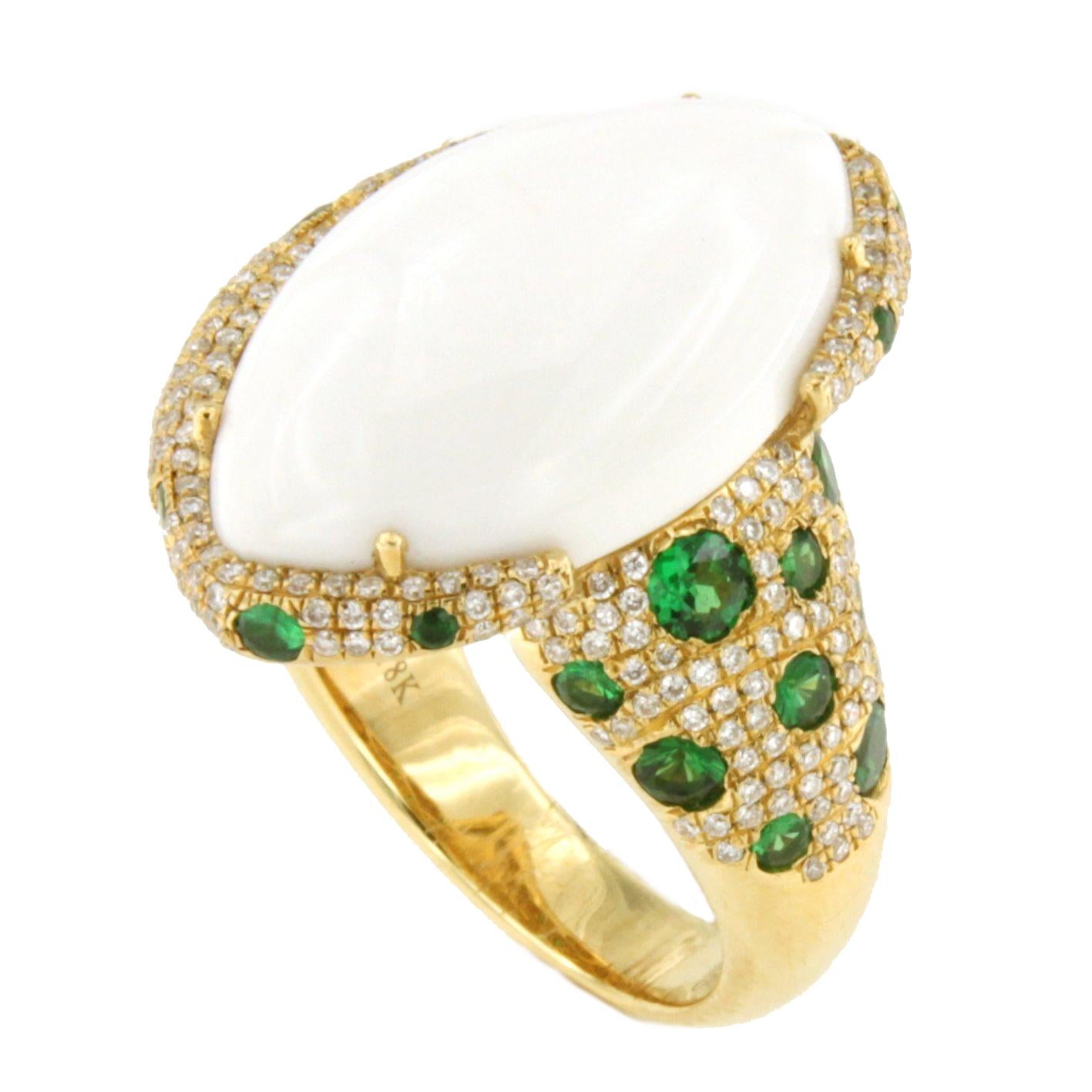 Anillo CASCAI oro rosa 18 kilates amatistas y brillantes