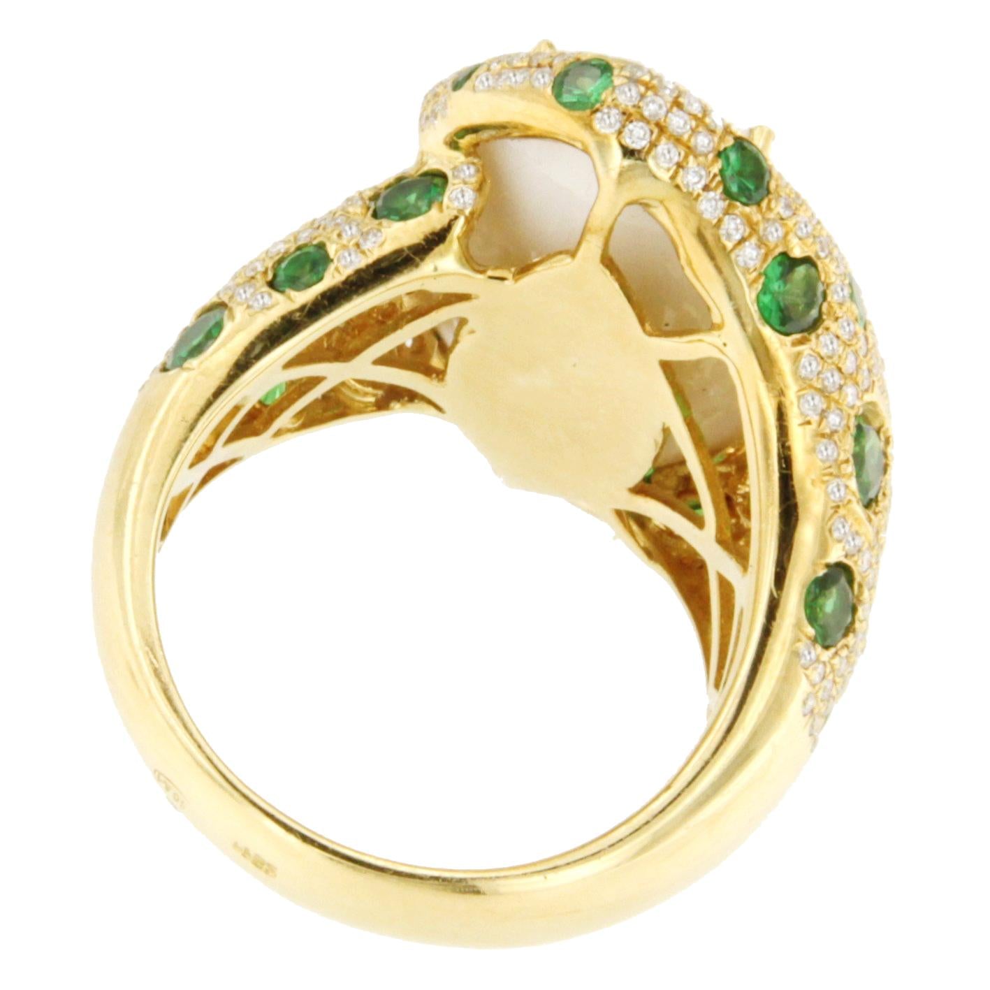 Anillo CASCAI oro rosa 18 kilates amatistas y brillantes