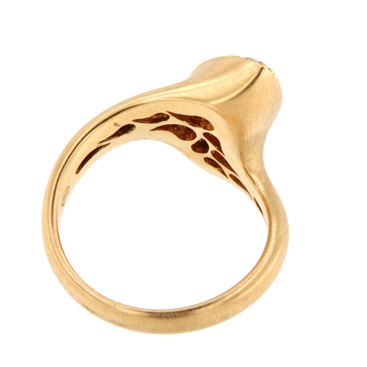 Anillo BRUNETE de oro blanco o rosa de 18 ktes con brillantes.