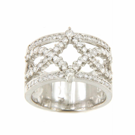 MORALZARZAL ring, 18k white gold diamond wedding bands