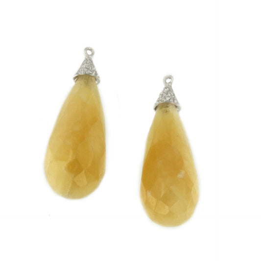 Mudejar aragonite knobs with diamond caps