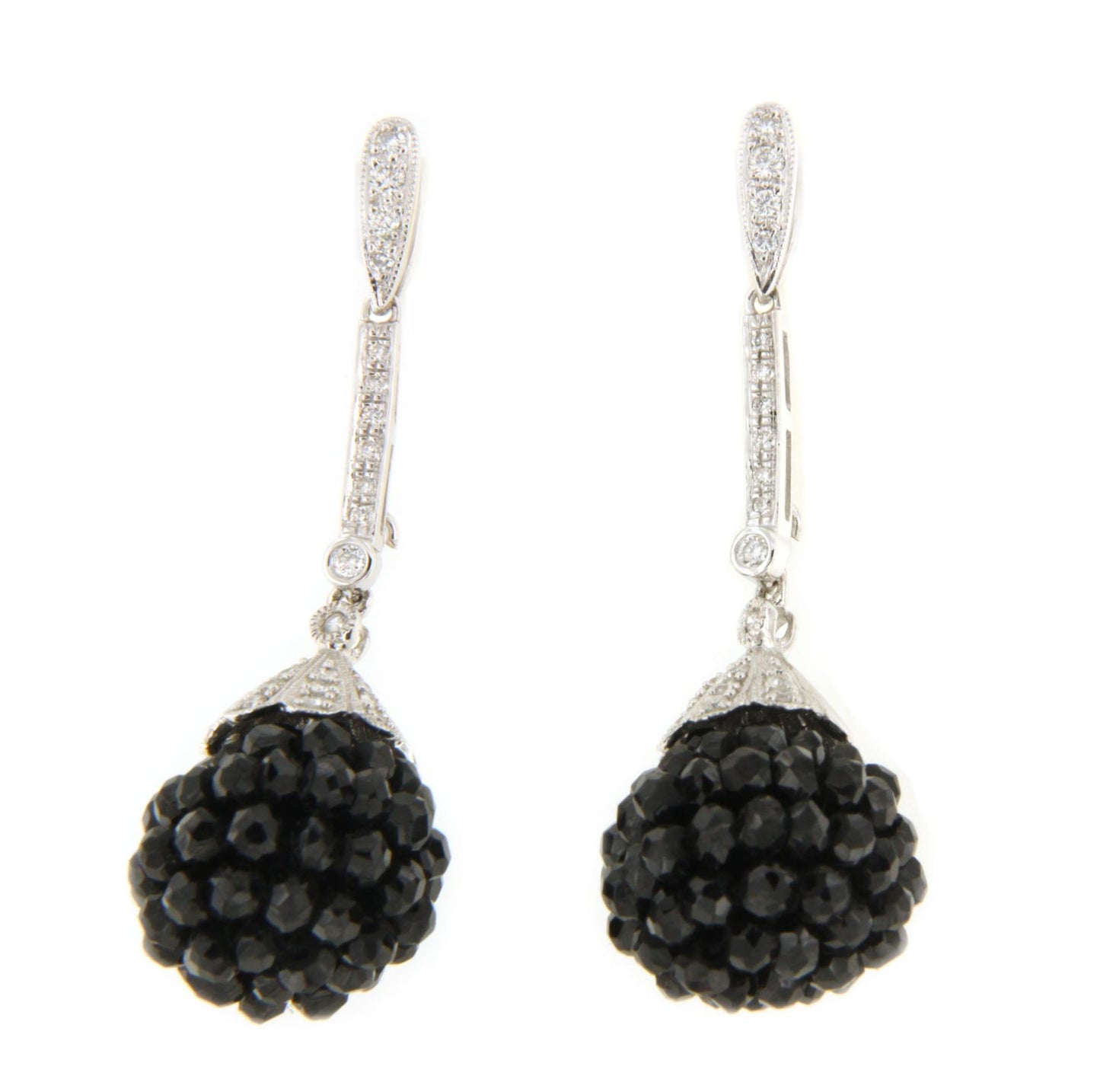 LINDE onyx knob with 18k white gold cap and detachable diamonds.