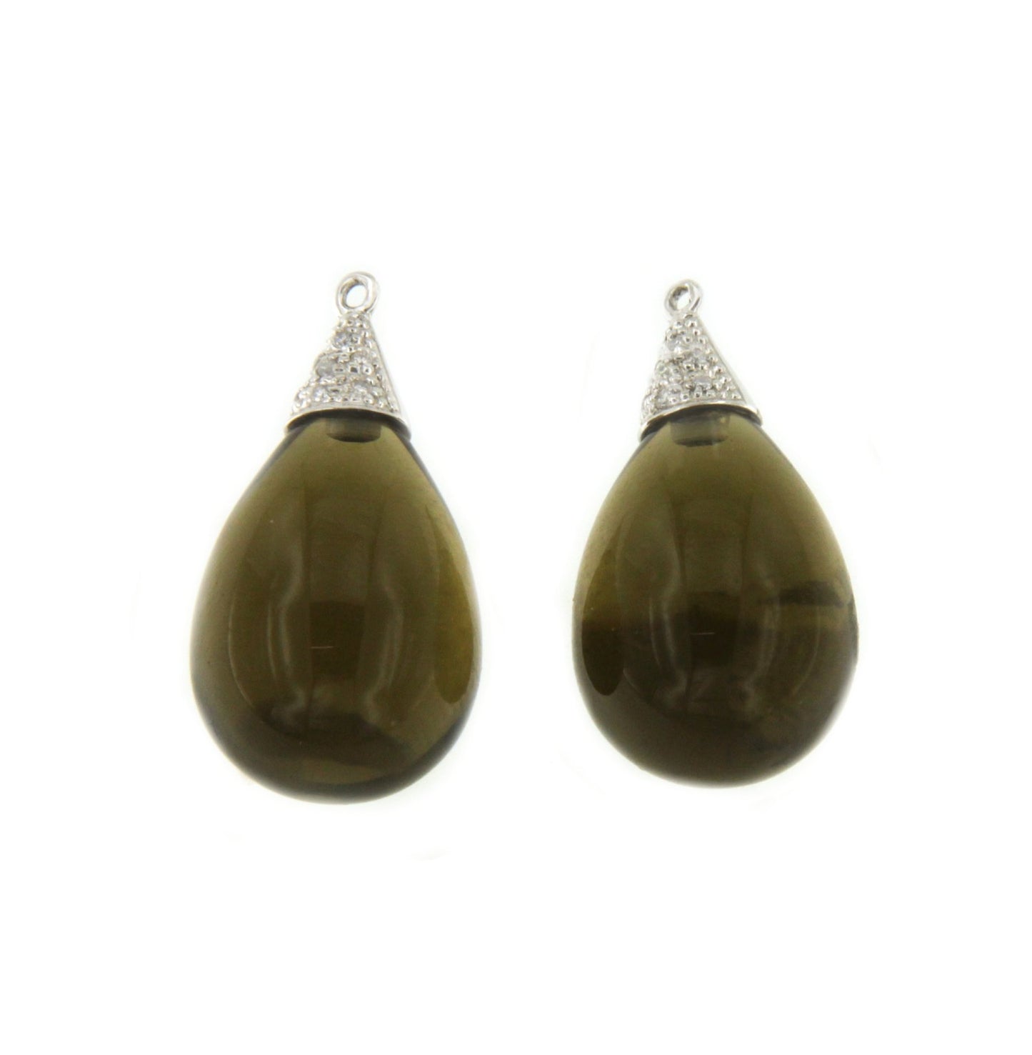 DEMON knobs made of smoked quartz with diamond caps