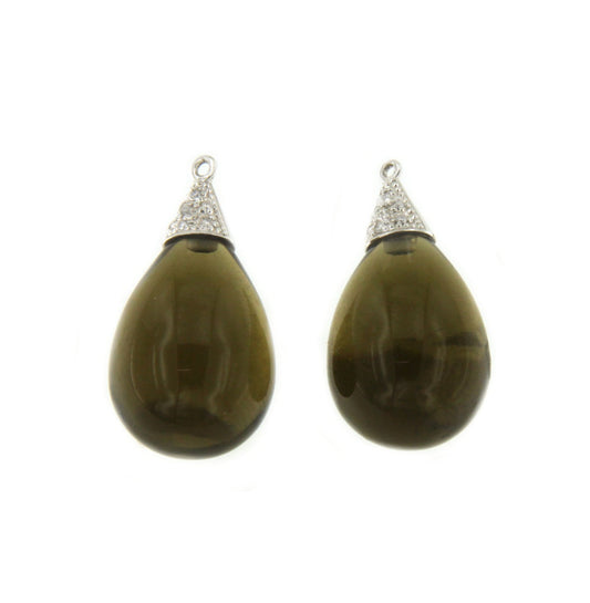 DEMON knobs made of smoked quartz with diamond caps