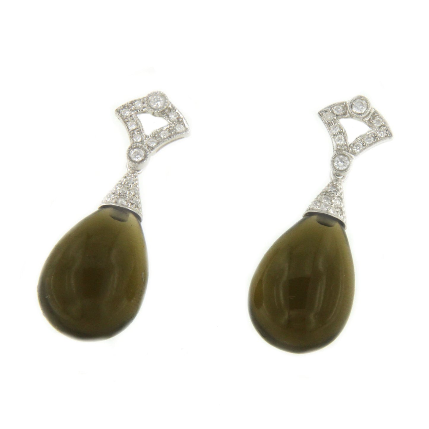 DEMON knobs made of smoked quartz with diamond caps