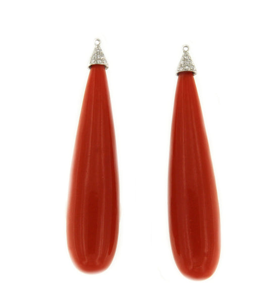 Strong pressed coral knobs with rhinestone cap