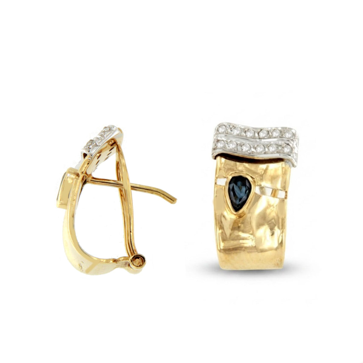 PEUMO short earrings in 18-karat yellow gold and diamonds.