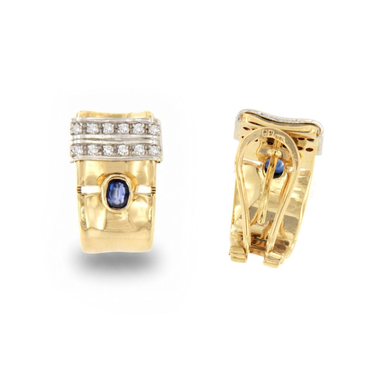 PEUMO short earrings in 18-karat yellow gold and diamonds.