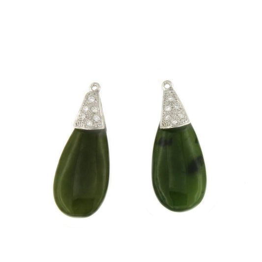 BANDIDO knobs in jade with diamond cap