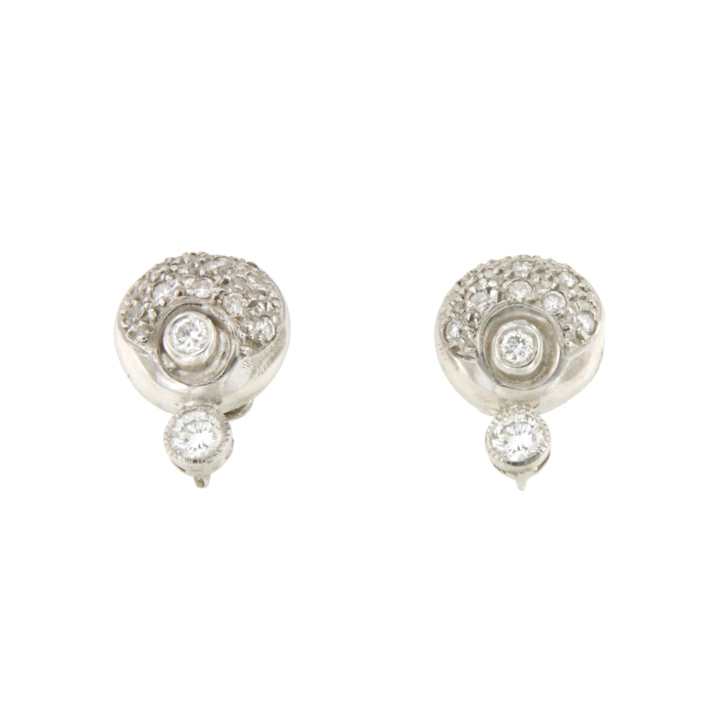 HINOJOS detachable earring in 18k white gold with diamonds