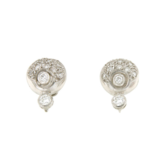HINOJOS detachable earring in 18k white gold with diamonds
