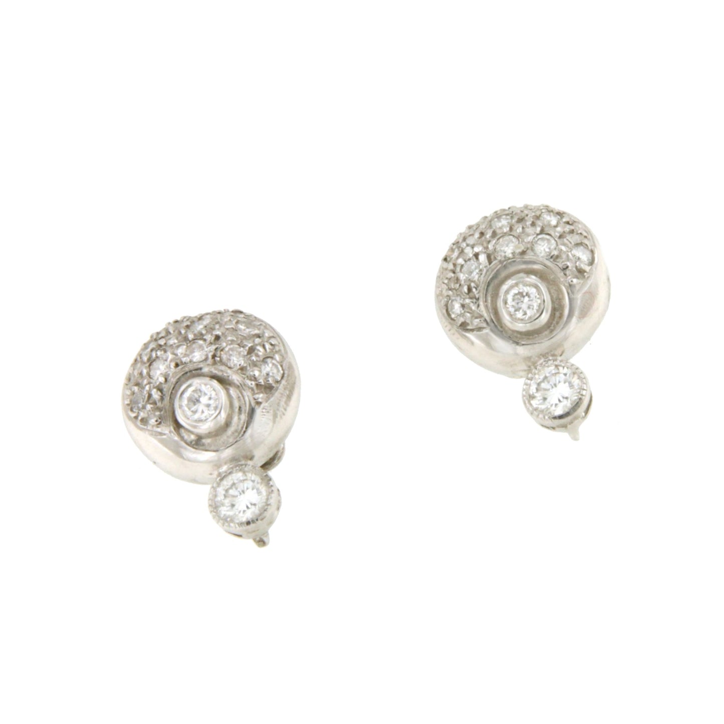 HINOJOS detachable earring in 18k white gold with diamonds