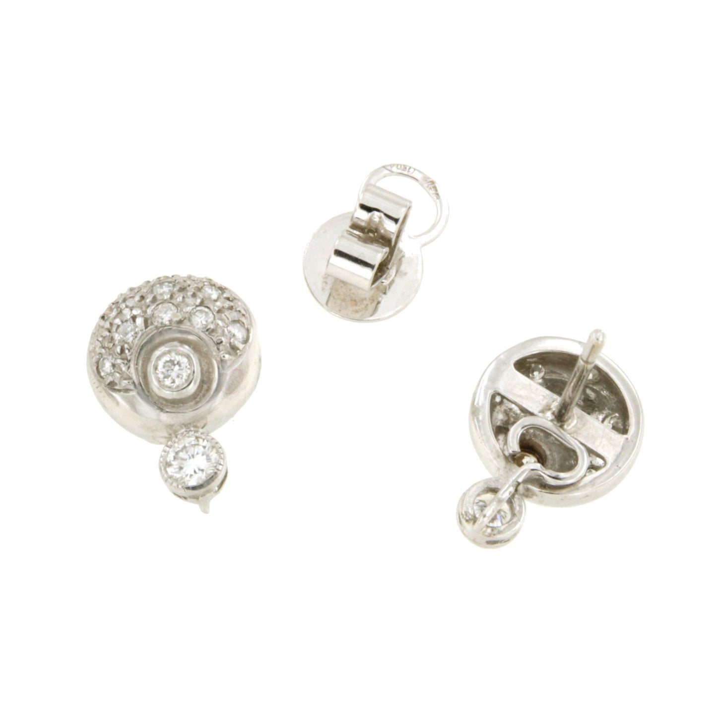 HINOJOS detachable earring in 18k white gold with diamonds