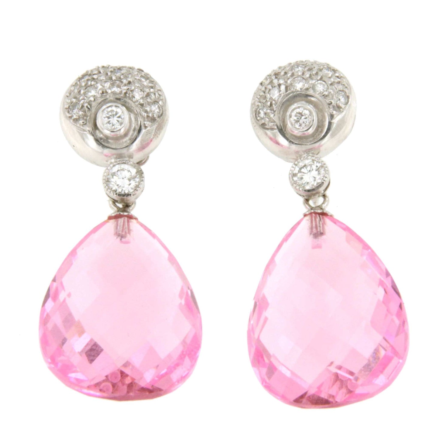 HINOJOS detachable earring in 18k white gold with diamonds