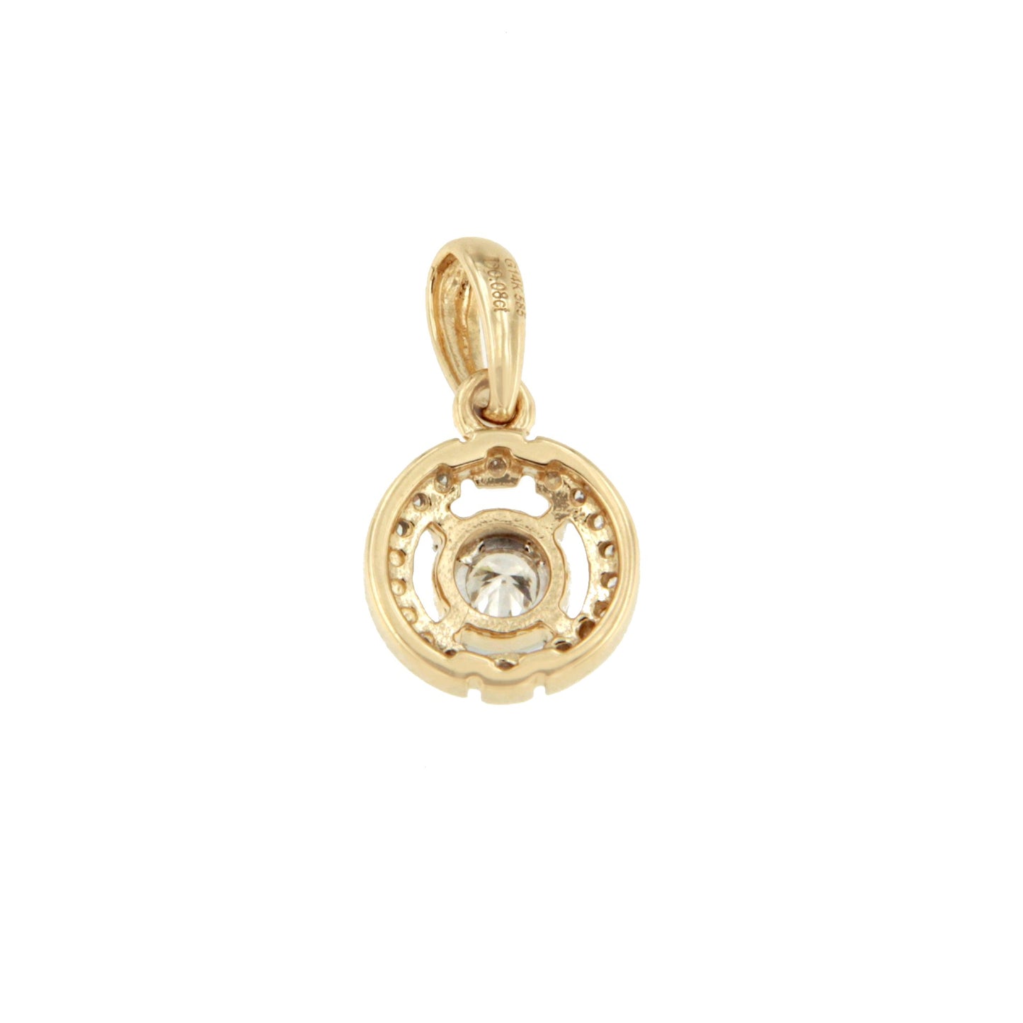 Colgante NIAME centro con brillantes en oro amarillo 14 ktes
