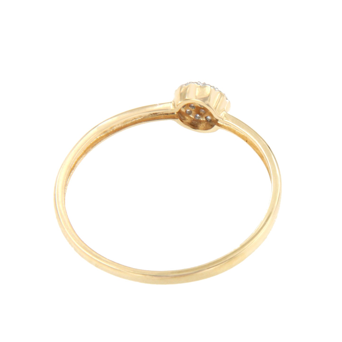 Anillo PLENY con brillantes en oro amarillo y blanco de 14 ktes.