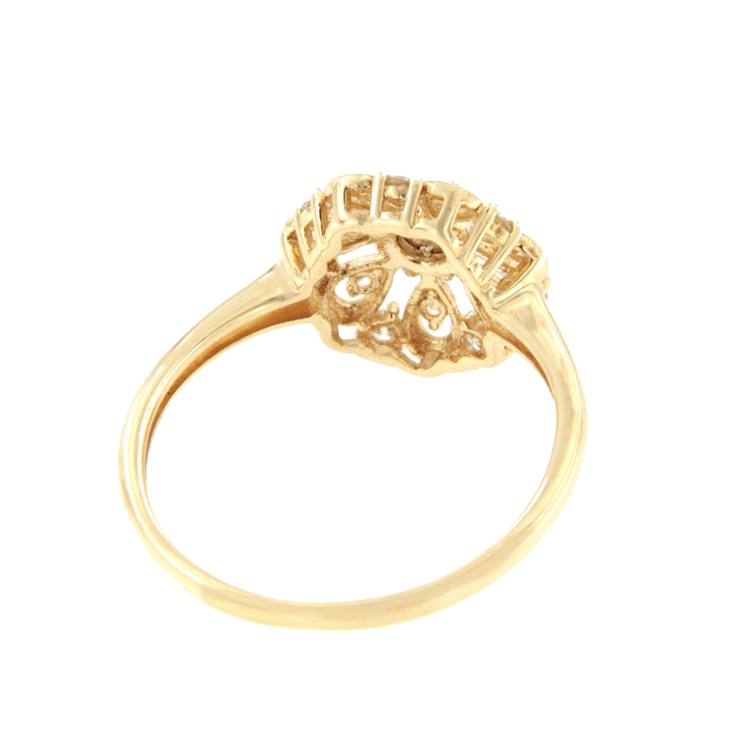 Anillo RADO con brillantes en oro amarillo y blanco de 14 ktes.
