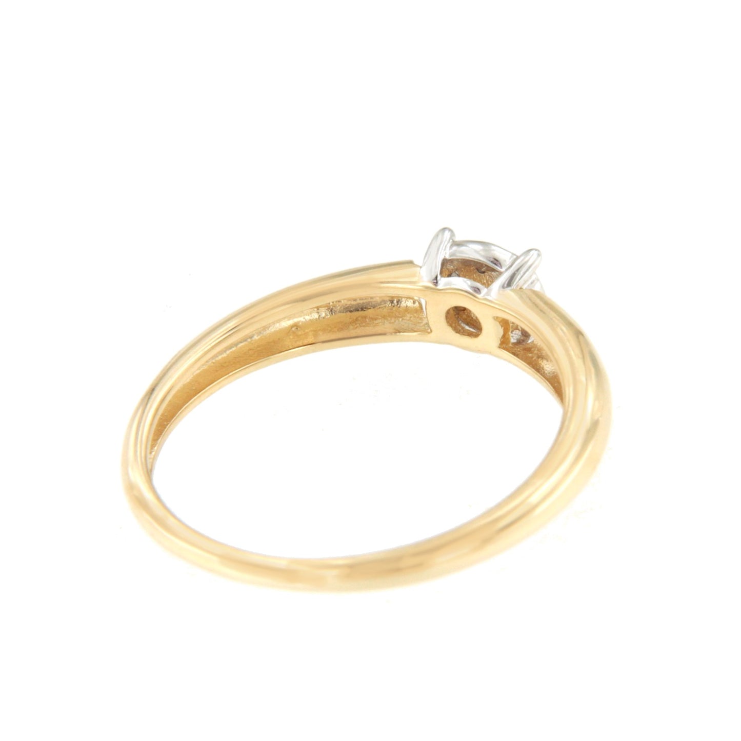 Anillo PIALIM con brillantes en oro amarillo y blanco de 14 ktes.