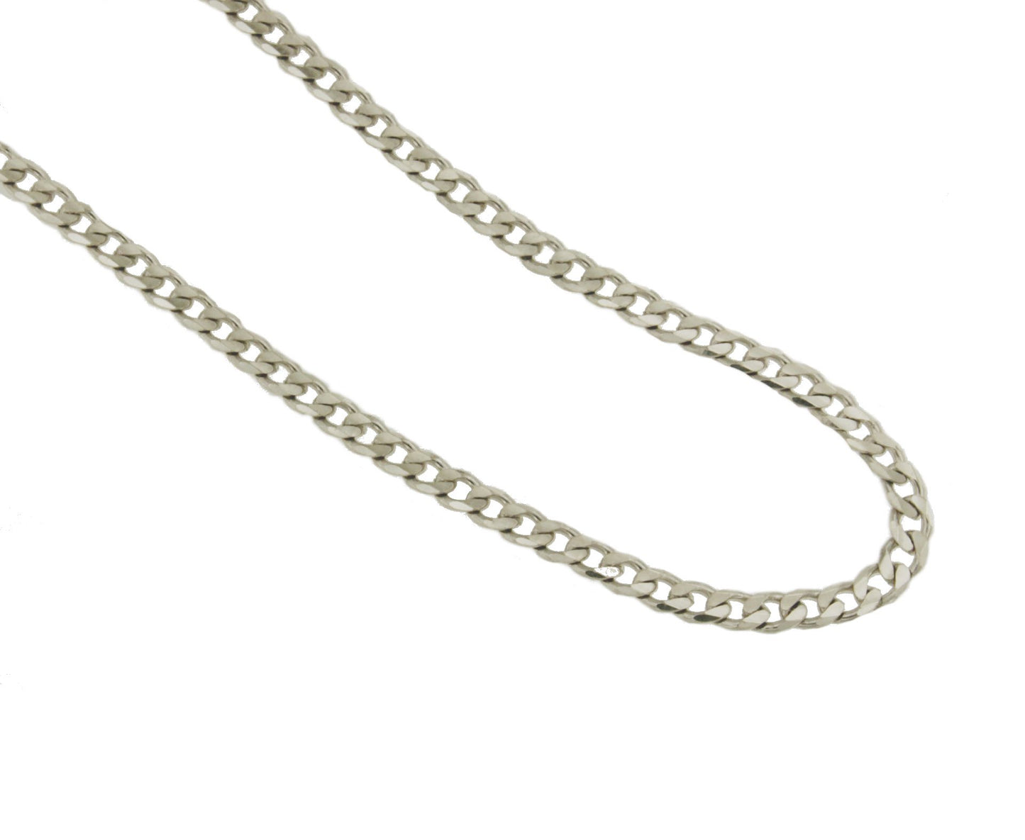 Cadena CORVUS clásica 1X1 barbada limada en plata de ley 925 ml