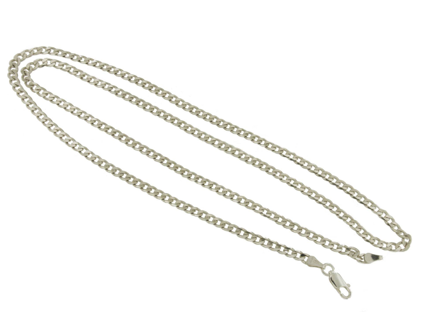 Cadena CORVUS clásica 1X1 barbada limada en plata de ley 925 ml