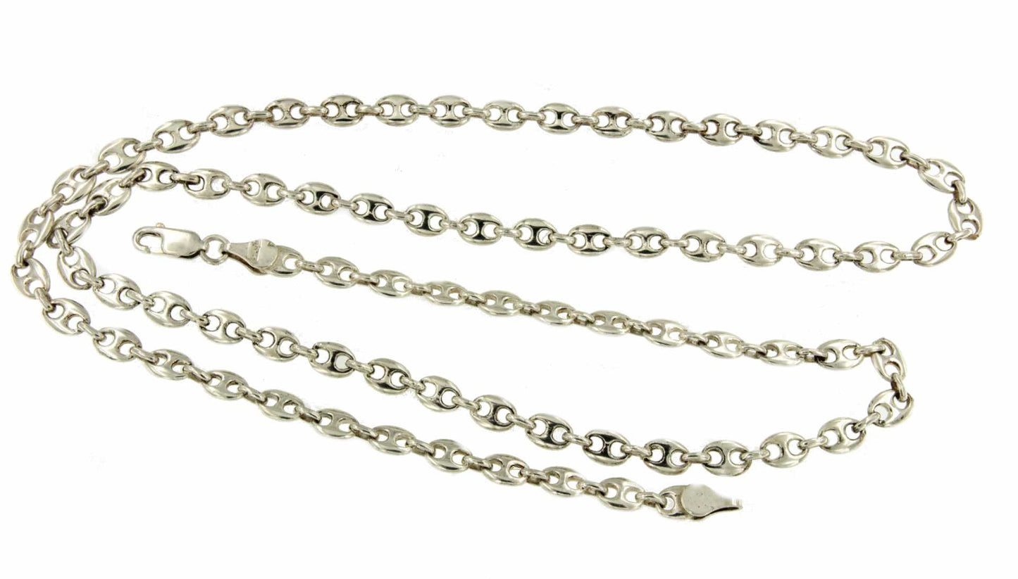 Cadena LIRA de plata 925 mm eslabón cadena barco