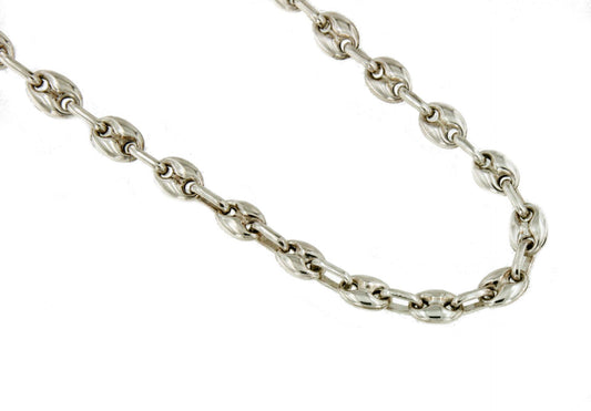 ALASIA 925 silver chain, mm link, lightweight boat chain