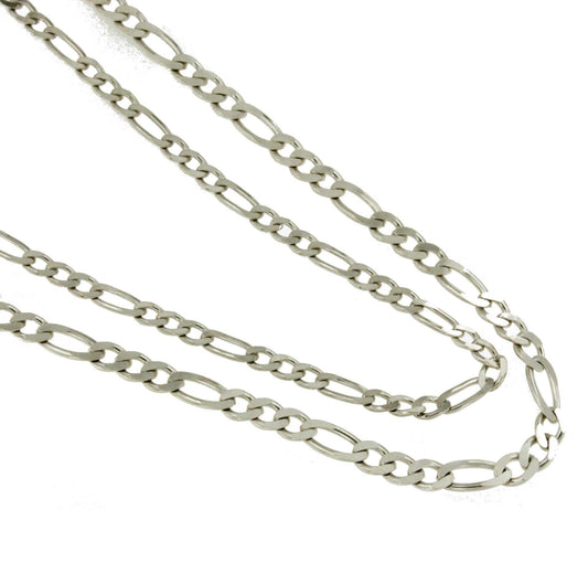 ALBALI chain in 925 sterling silver, classic 3X1 filed link