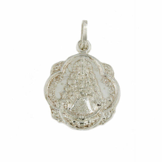 Virgin of El Rocío Tambourine Medal in 975 Sterling Silver
