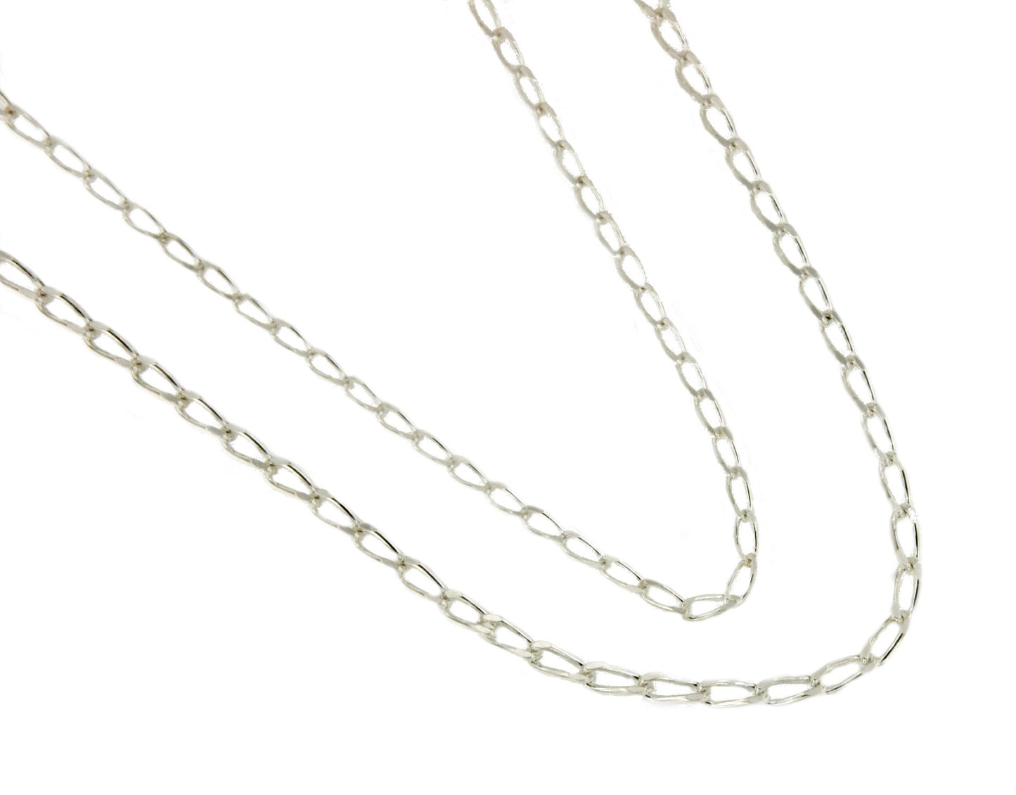 Cadena LIBRA barbada clásica en plata de ley de 925 ml