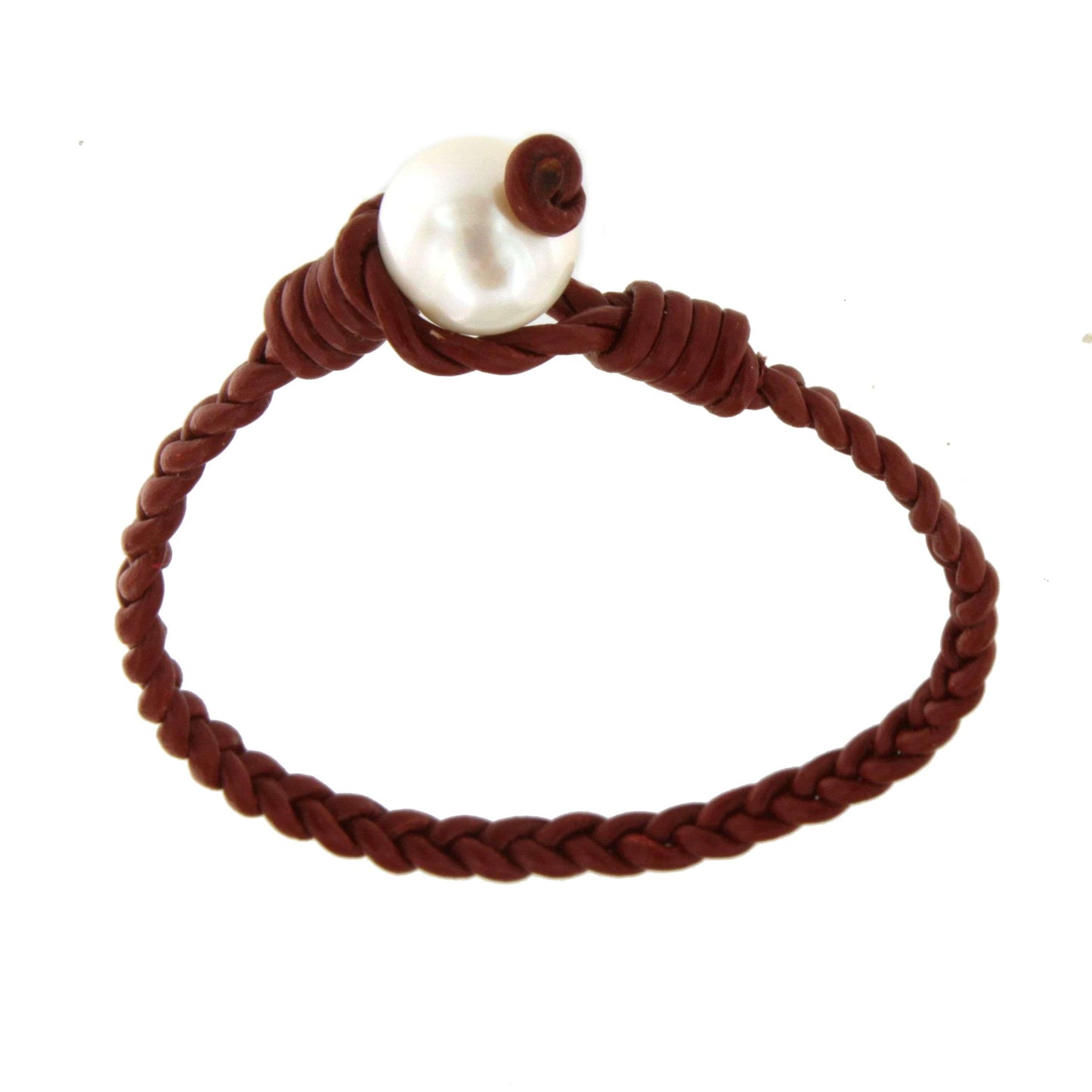 Pulsera CABO con cuero en diferentes colores y perla Indonesia