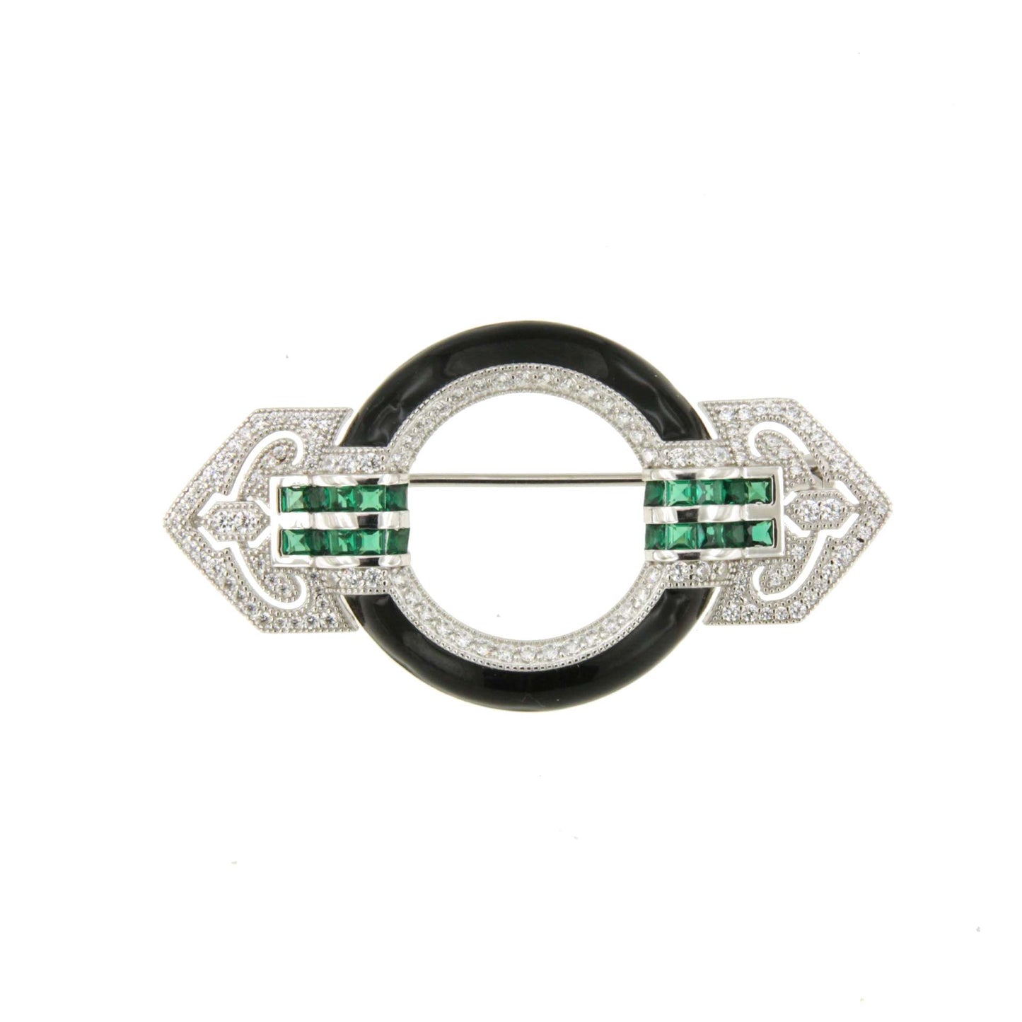 Broche MAPACHE plata de 925 ml con circonitas esmalte y piedras