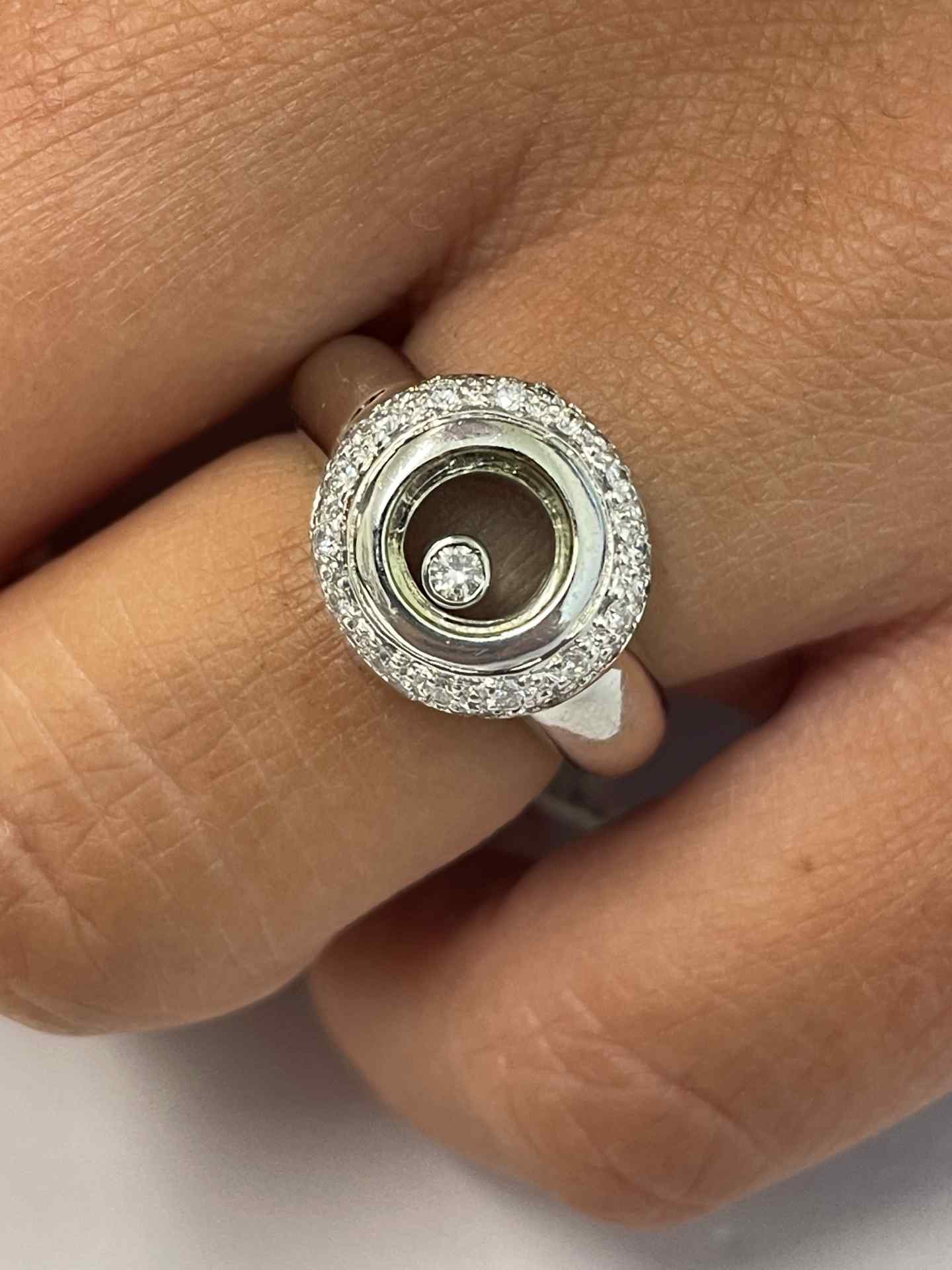 Anillo TORREJON de oro blanco de 18 ktes con brillantes